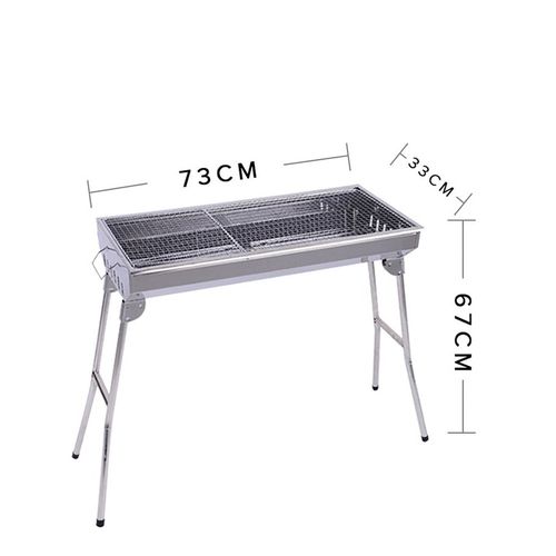 portable-stainless-steel-charcoal-bbq-grill-with-stand-silver
