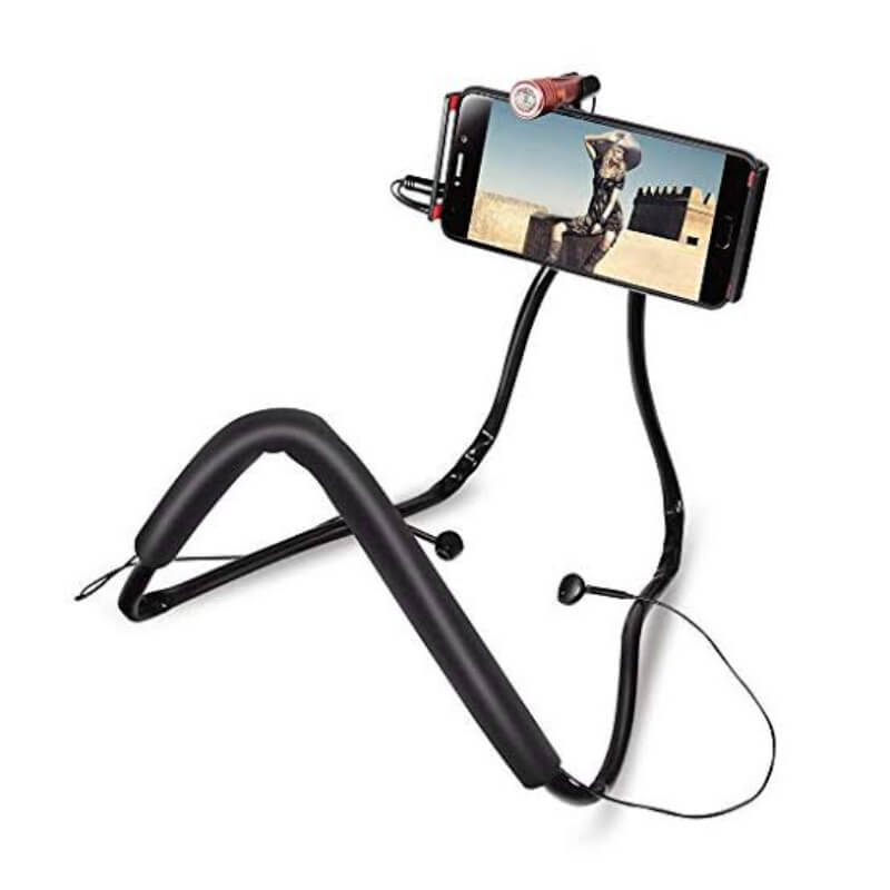 universal-neck-holder-3-in-1-with-mic-handfree-for-vloging