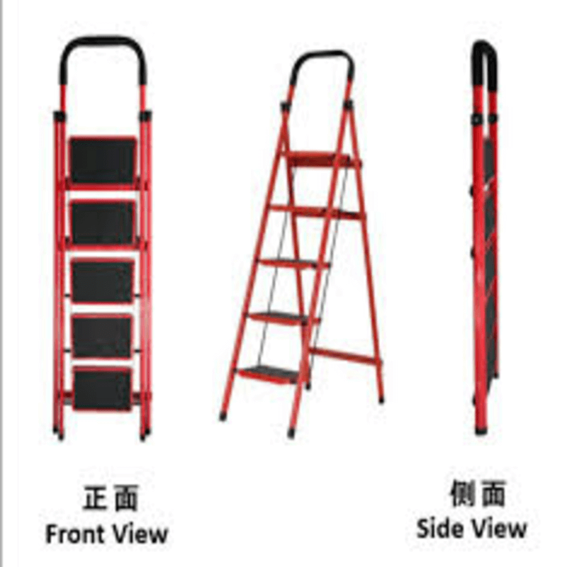 folding-5-tier-lightweight-steel-step-ladder-with-hand-grip