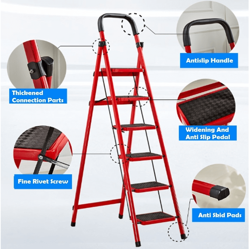 folding-6-tier-lightweight-steel-step-ladder-with-hand-grip