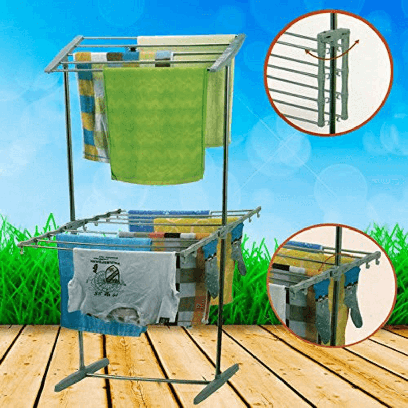 multifunctional-mobile-folding-cloth-dryer-rack-stand