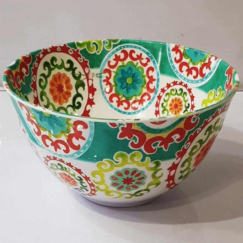 melamine-tableware-anti-knock-big-bowl-floral