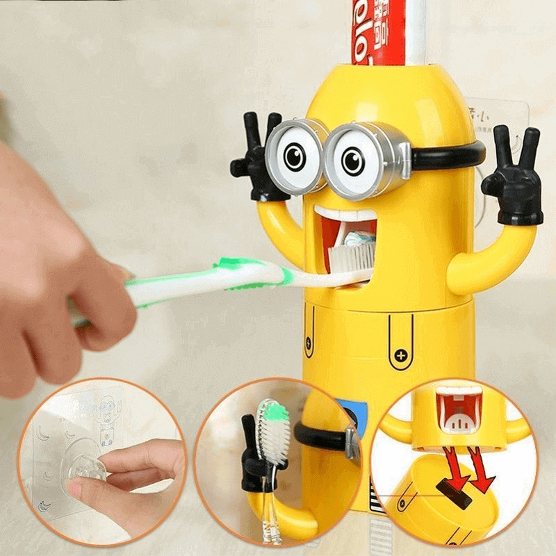 minion-tooth-paste-dispenser-with-2-brush-holder