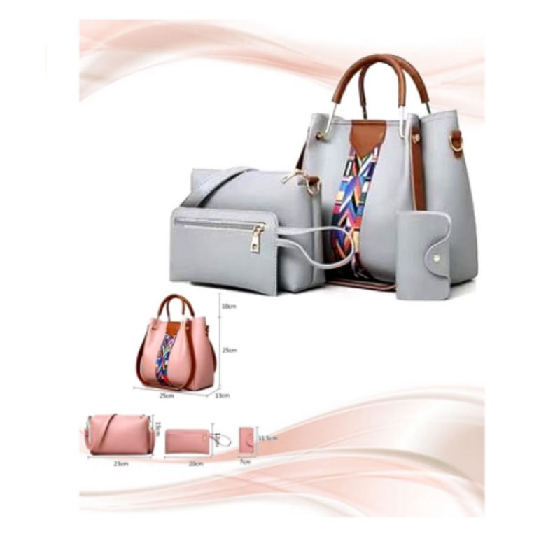 stylish-grey-leather-handbag-4pcs-set