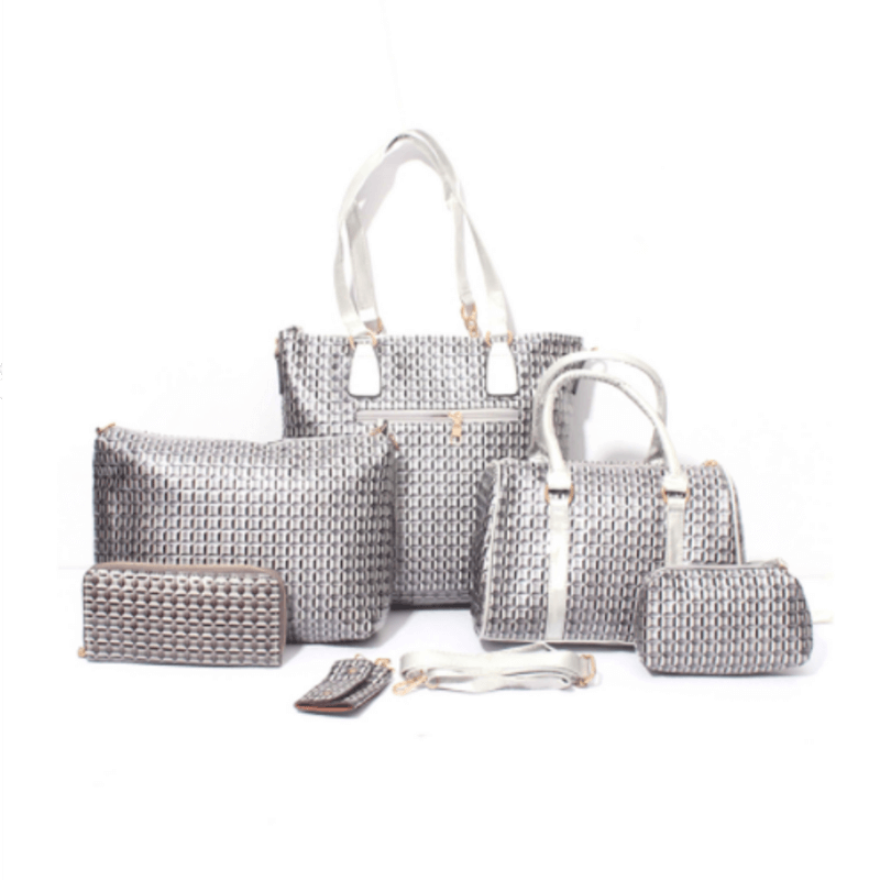 luxurious-silver-leather-6pcs-handbag-set-a3688