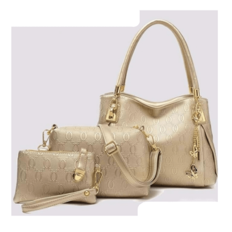golden-leather-handbag-set-3pcs