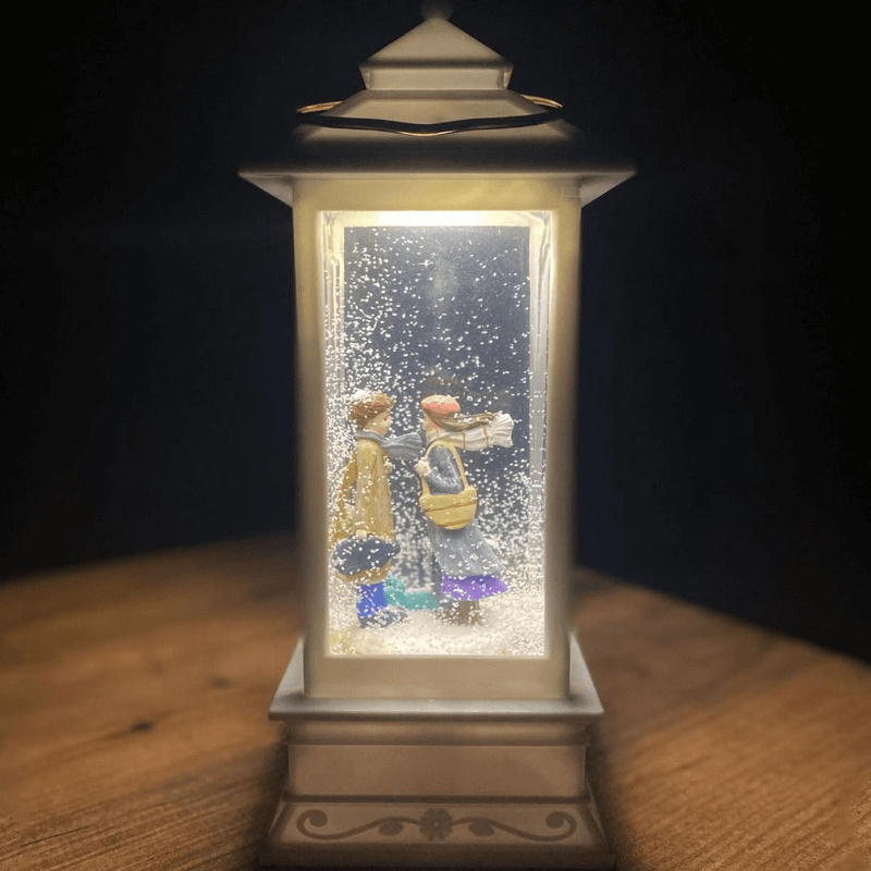 snow-globe-with-lantern-shaped-lights-and-music