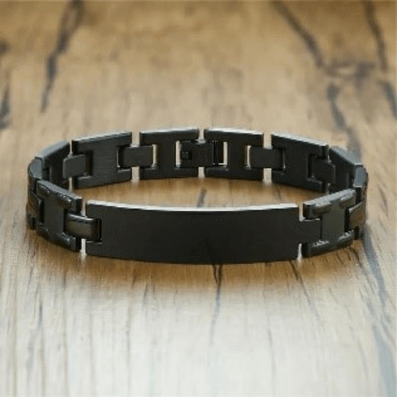stylish-black-metal-bracelet-unisex