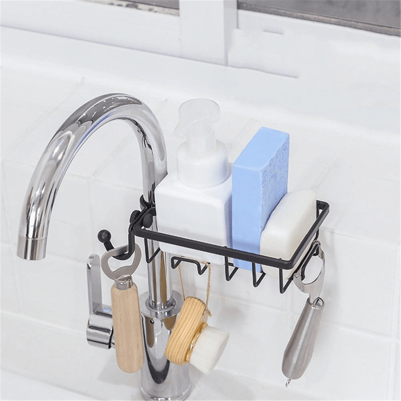 1-layer-kitchen-faucet-tap-caddy-rack-black