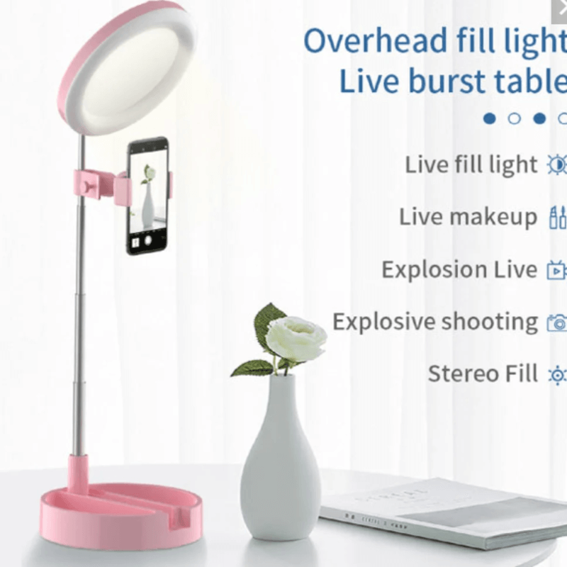 portable-led-ring-light-and-mirror-phone-stand