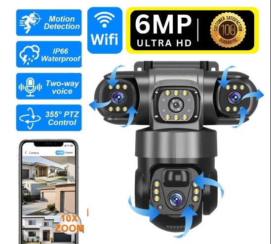 three-lenses-rotatable-ptz-outdoor-camera