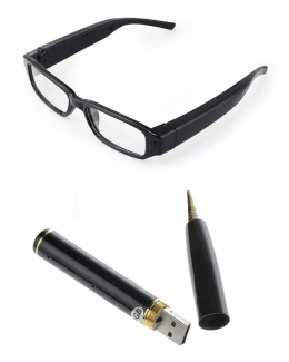 Combo of 1 Spy Glasses Cam +  8GB Pen Cam