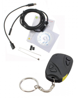 Endo scope Cam & Spy Keychain cam Combo for Survellience