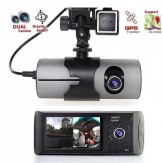 Car Video Recorder Camera- Dash Cam G-Sensor GPS Dual Lens