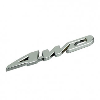 Metal 4WD Displacement Emblem Badge All Wheel Drive Auto car
