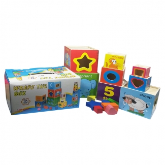 Wraps The Box - Wood Toys - Shape Set up