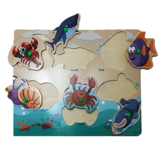 Wood Board - Large - Sea Animals