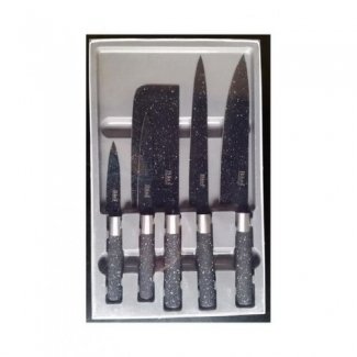 Set of 5 - Non Stick Knife Set - Black