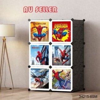 Spider Man Wardrobe Organizer Rack For Kids - 6 Cubes