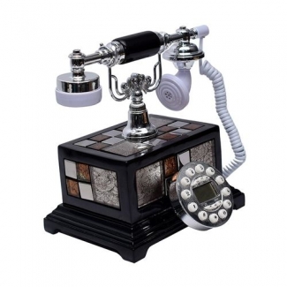 Elegant Classical Harmonious Antique Telephone Set - Black