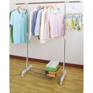 Single Pole Telescopic Hanger Stainless Steel - White