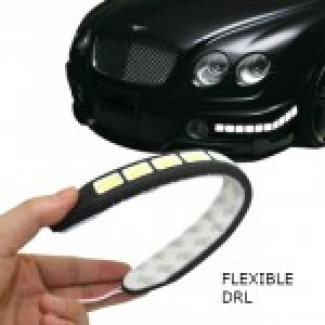 Water Proof Flexible Day Time COB DRL Lights 23 Cm