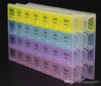 Weekly Tablet Pill Medicine Box 7 Days -  28 Compartment