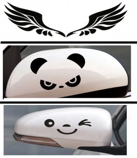 Mirror Wings Car Sticker Rear View Mirror Sticker 3D Cat Eye