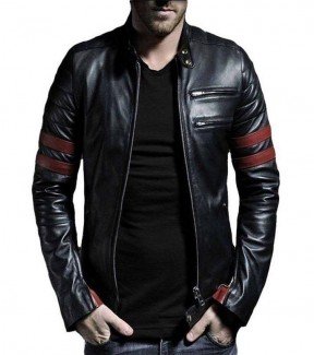 Men's Slim Fit Leather Jacket D1