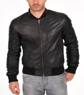 Men's Slim Fit Leather jacket AB