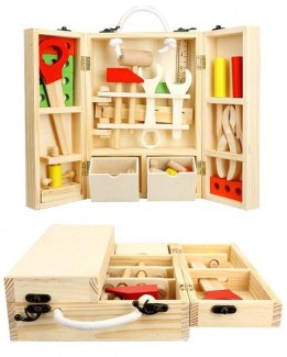 Wooden Tool Box Simulation Game Toys Accessory Box Set