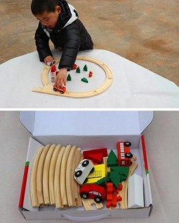 Wooden Trains Circular Orbit Bridge House