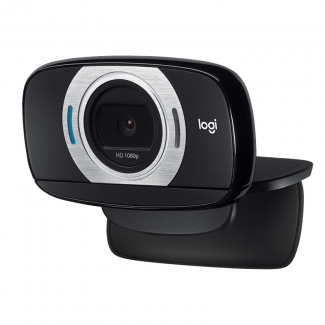 Logitech C615 Fold-and-Go HD Webcam, 1080p Video + Autofocus