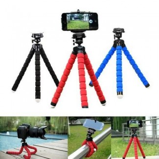 Mini Spider Sponge Tripod With Clip