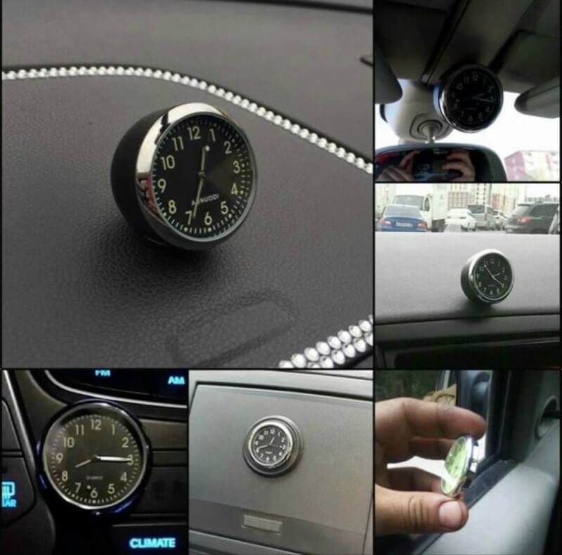 Car Mini Luminous Quartz Clock