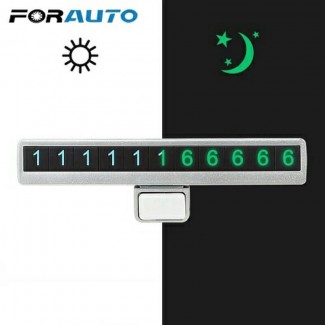 Car Luminous Temporary Parking Mobile Phone No Card Plate