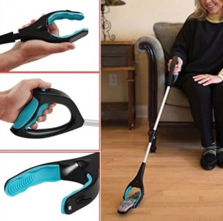 Curved Handle Design Long Trash Clamps -  Grab Pick Up Tool