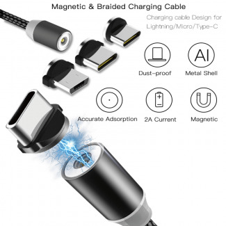 Yesido nylon braided magnetic usb cable 