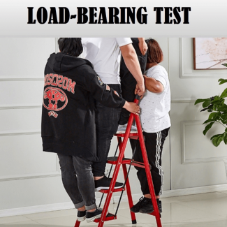 Folding 4-Tier Lightweight Steel Step Ladder with Hand Grip