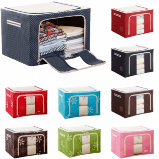 Room Large Capacity Cloth Storage Organizer With Steel Frame 