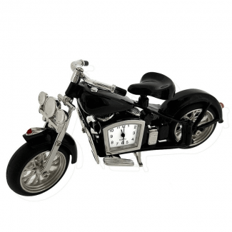Fossil Antique Harley Bike Clock- Metal Black