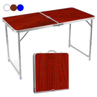 Foldable Aluminum Outdoor Table - Dark Brown