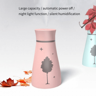 Air Humidifier Maple Leaf Oil Diffuser With Led Night - Multi