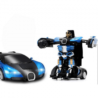 RC Bugatti Transformer Car Robot Toy for Kids