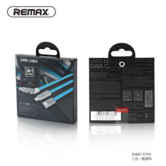 Remax 3 in 1 USB Data and Charger Cable RC-072th USB Charging Cable