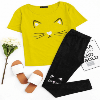 Stylish Fashionable Latest Printed T-Shirt And Trouser 