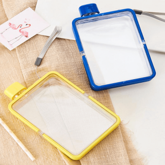 Flat Plastic Water Bottle