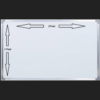 1ft x 2ft Dry Erase Hanging White Board