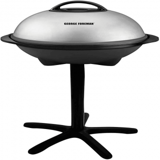 George Foreman Indoor/Outdoor Electric Metal Grill With Lid