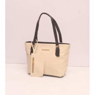 Tote Style Off white Leather Handbag